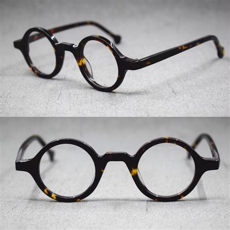 Hand Made Small Vintage Round Eyeglass Frames Full Rim Acetate Glasses Men Women Ebay