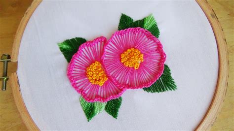 Hand Embroidery Ruffle Button Hole Stitch Youtube