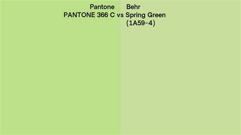 Pantone 366 C Vs Behr Spring Green 1A59 4 Side By Side Comparison