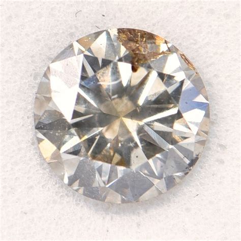 1 Pcs Diamant 1 00 Ct Rund Natural Fancy Light Gray Catawiki