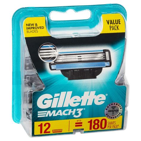 Buy Gillette Mach3 Razor Blade Refill 12 Pack Online At Chemist Warehouse®