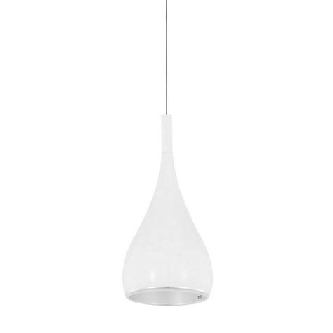 Luminosa Modern Hanging Pendant Chrome White 1 Light With Metal Alloy Shade E27 Diy At Bandq