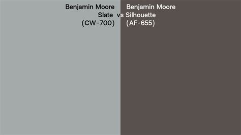 Benjamin Moore Slate Vs Silhouette Side By Side Comparison