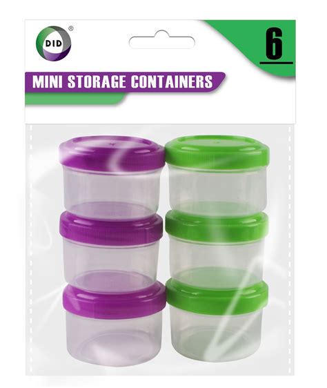 6pc 35ml Mini Storage Containers