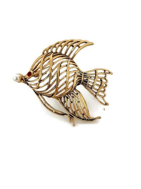 Vintage Tropical Fish Gold Gem