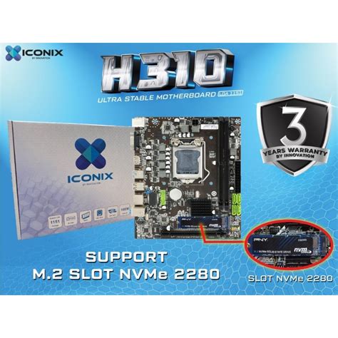 Jual Motherboard Iconix H Ddr With Nvme Slot Lga Shopee