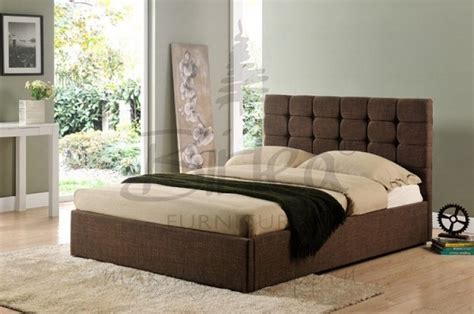 Birlea Isabella 6ft Super King Size Brown Upholstered Fabric Ottoman Bed Frame by Birlea