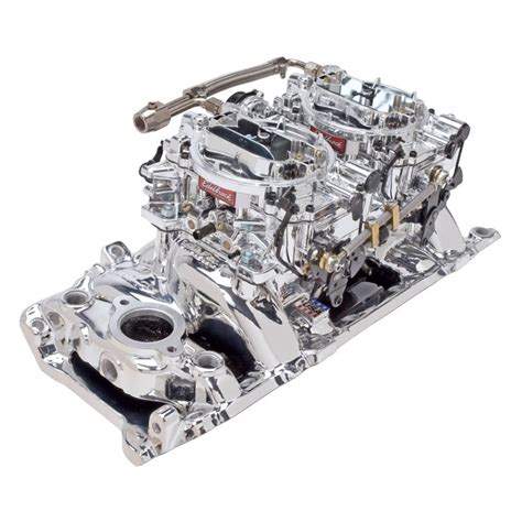 Edelbrock® 20654 Rpm Dual Quad Endurashine Intake Manifold And Carburetor Kit