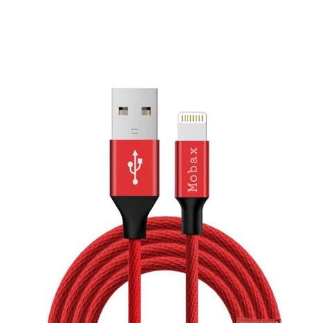 Mobax Cloth Texture Lightning Fast Charge Data Cable 2 4ampmobax