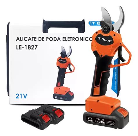 Tijeras eléctricas para podar ramas de árboles sin cable 2 pilas 21 V