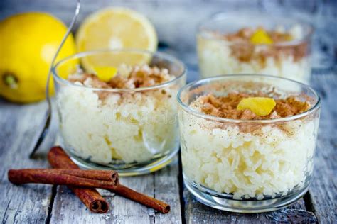 Portuguese Rice Pudding Arroz Doce Stock Photo - Image of leite, cooked: 132374340