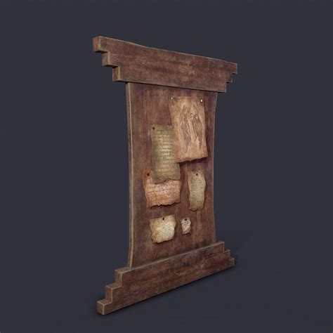 Worn Medieval Notice Board 3d Model By Get Dead Entertainment