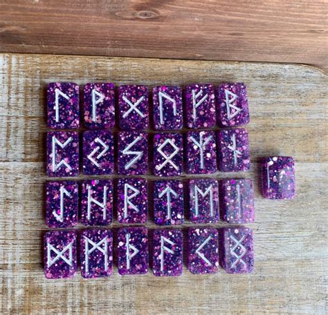 Elder Futhark Runes Viking Runes Set Resin Runes Set Nordic Runes Set