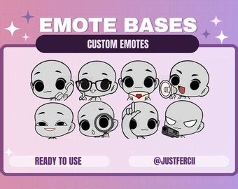 DIY Custom Emote Base For Twitch Discord Draw Your Own Chibi Etsy