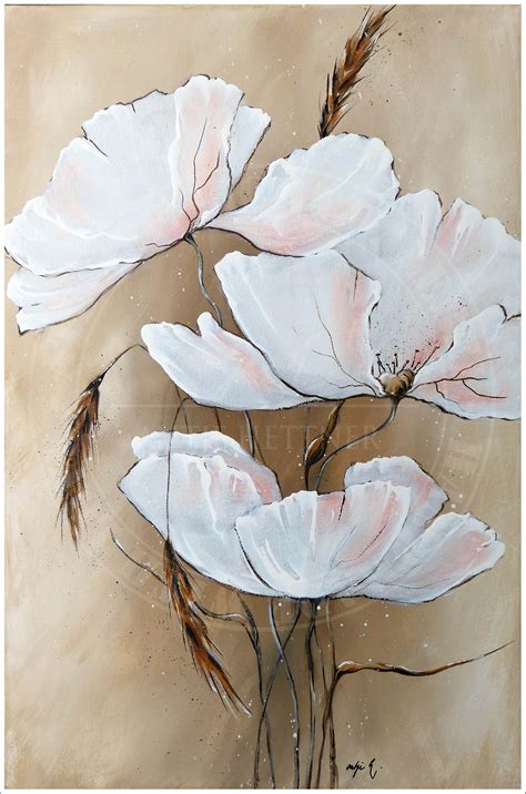 Sandstorm Poppies Acrylic On Canvas By Antje Hettner Acrylic Painting