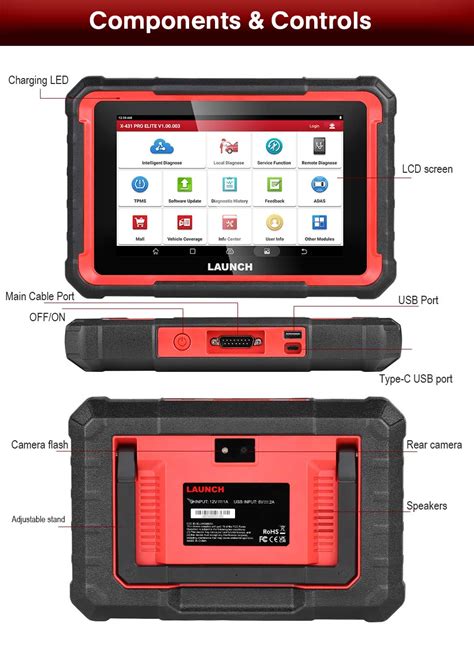 Noul Tester Auto Profesional Launch X Pros Elite Original Tableta