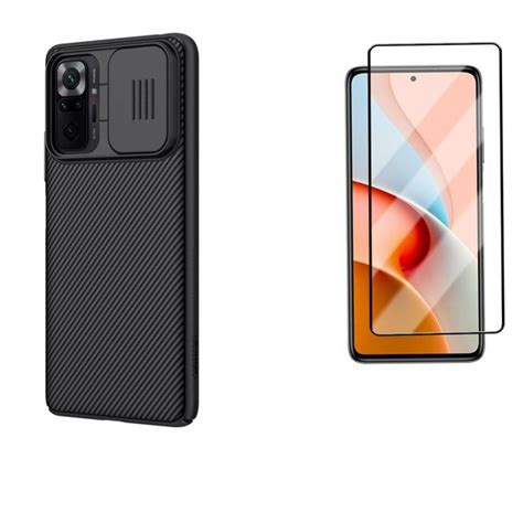 Nillkin Kit Película Full Cover Capa Nillkin Camshield Redmi Note 10S