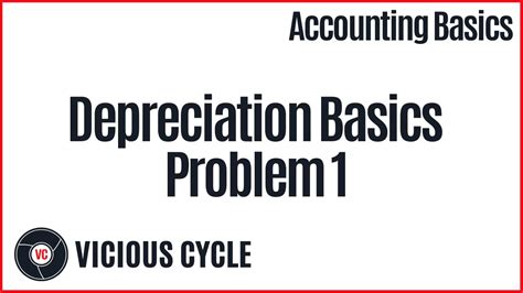 Depreciation Basics Problem 1 Youtube