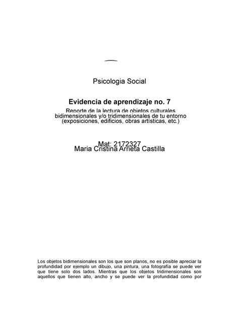 Psicologia Social Trabajo Nexus Psicologia Social Evidencia De