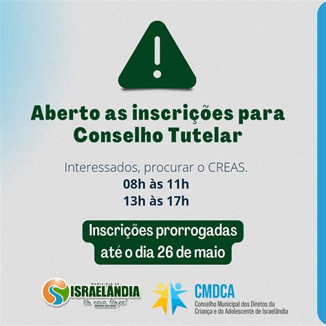 Inscri Es Prorrogadas Para Conselho Tutelar Prefeitura Municipal De