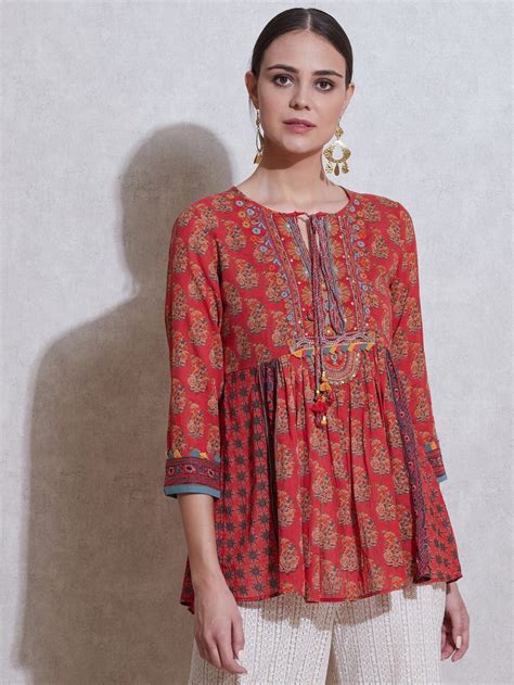 Indian Stylish Tunics Kurtis And Kurta Dress Ritu Kumar Collection 2020 21 Stylish Tunic Kurti