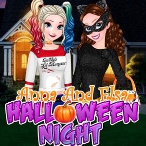 Play Anna And Elsa Halloween Night games | Friv.land