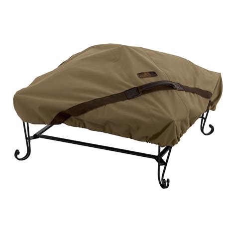 Classic Accessories Hickory 40 In Tan Square Firepit Cover In The Fire Pit Covers Department At