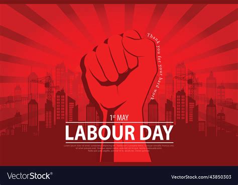 International labour day poster happy Royalty Free Vector