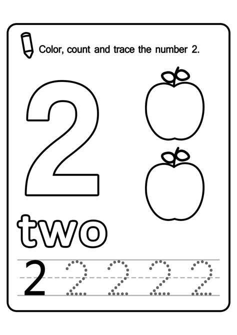 Color Count And Trace Number Pages Numbers 0 10 Printable Preschool