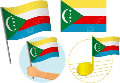 Comoros Flag Icon Set Comoros National Song Vector Comoros National