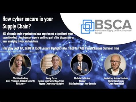 Blockchain Supply Chain Association Webinar September St How