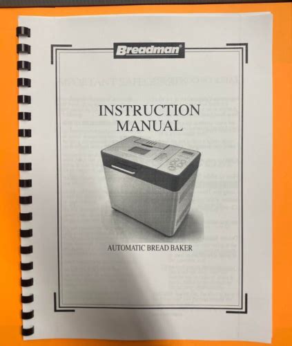 444 Automatic Bread Maker Instruction Maintenance Manual Fits