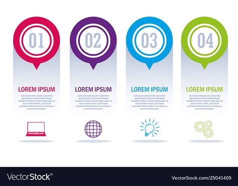 Infographic with business icons Royalty Free Vector Image