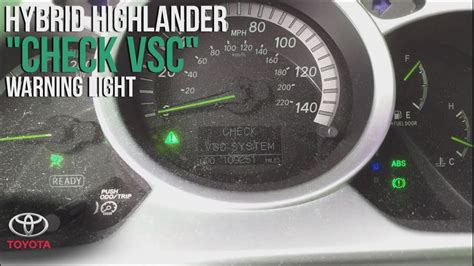 Highlander Vsc And Check Engine Light Reset