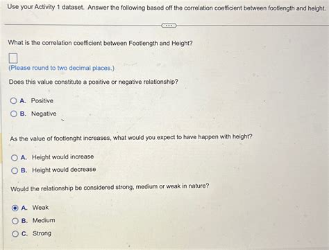 Solved Use Your Activity 1 Dataset Answer The Following Chegg