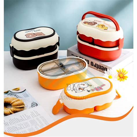 Jual Kotak Makan Motif Lucu Kotak Bekal Susun Bento Lunch Box