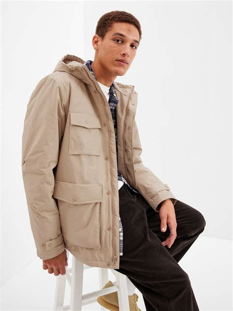 Utility Hooded Rain Jacket Gap