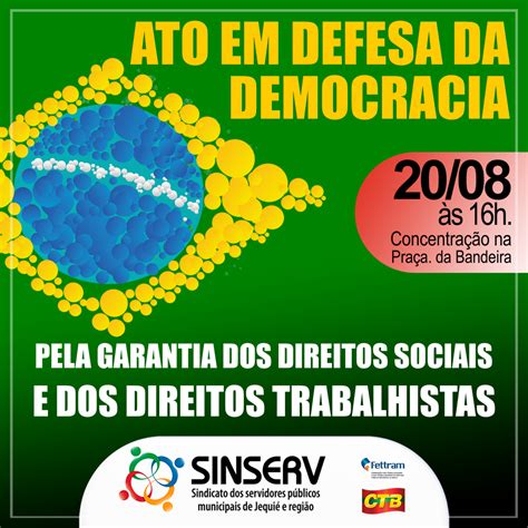 Sinserv participará de ato em defesa dos direitos trabalhistas