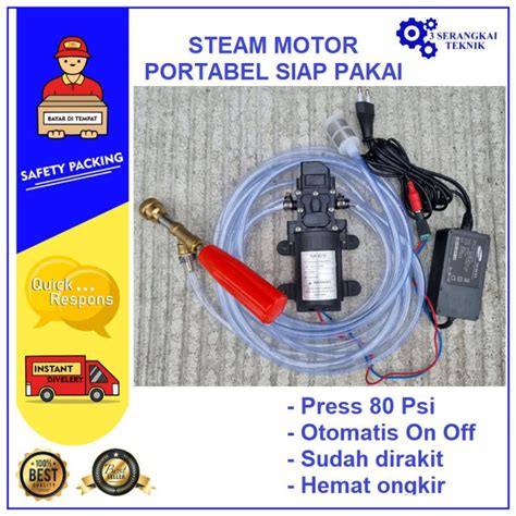 Alat Cuci Motor Mesin Stim Steam Jet Cleaner Pompa DC 12 Volt Doorsmeer