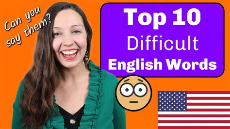 Top 10 MOST Difficult Words In English Pronunciation Lesson YouTube