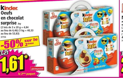 Promo Kinder Oeufs En Chocolat Surprise Chez Norma