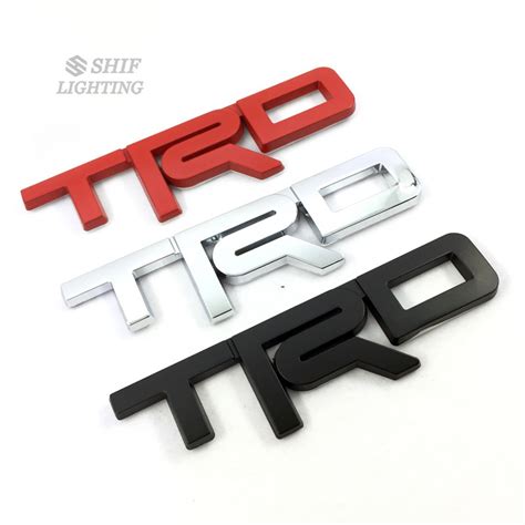 1 X Metal TRD Logo Car Auto Side Rear Trunk Emblem Badge Sticker Decal