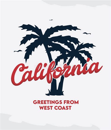 California West Coast Lettering With Best Quality Stock Vector