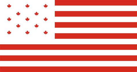 Canadian Flag Redesigned in early American Flag Styles : r/vexillology