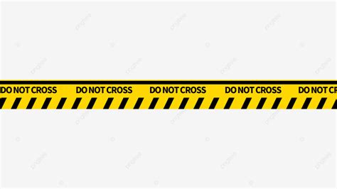 Warning Line Prohibits Entry Warning Line Horizontal Graph Yellow