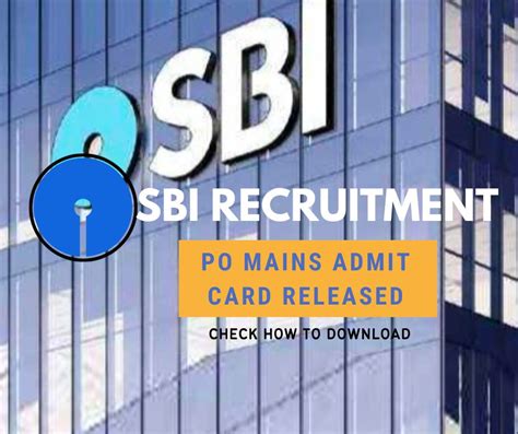 Sbi Po Recruitment 2023 Admit Card For Sbi Po Mains Released Check