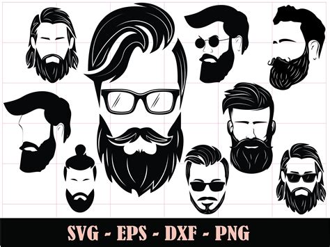 Beard Svg Afro Bearded Man Svg Cut File For Cricut Black Man Etsy