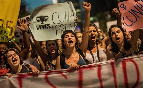 Protesto Contra Cunha E Pl Do Aborto Em Sp Cotidiano