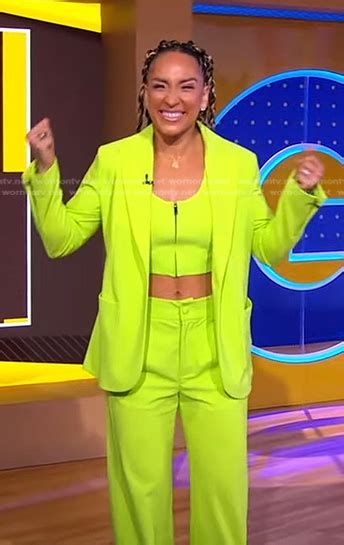 Wornontv Robin Arzons Yellow Blazer And Pants On Good Morning America Clothes And Wardrobe