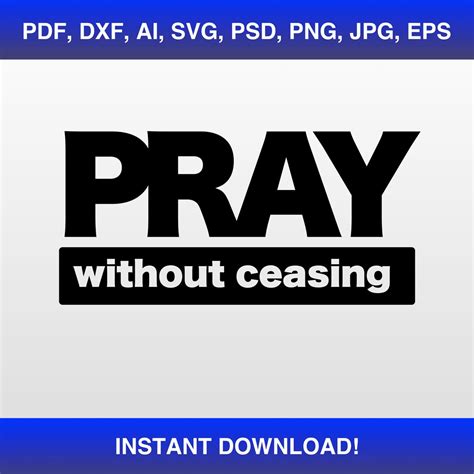 Pray Without Ceasing Svg Pray Without Ceasing Shirt Svg Pray Without